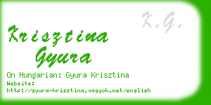krisztina gyura business card